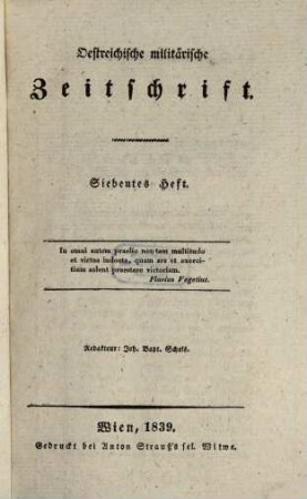Oestreichische militärische Zeitschrift. 1839, 3