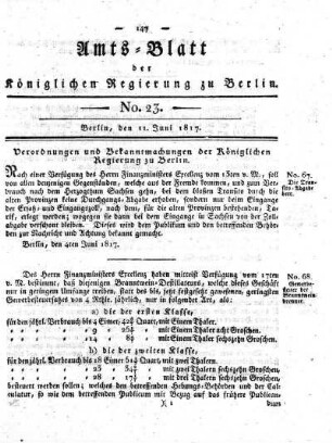No. 23, 11. Juni 1817