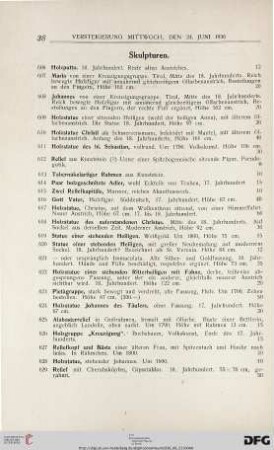 Skulpturen (Nr. 606-640)