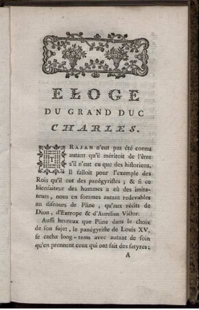 Eloge Du Grand Duc Charles