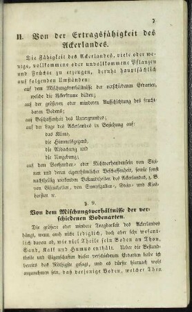 II. Von der Ertragsfähigkeit des Ackerlandes