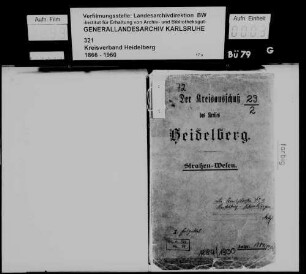 Kreisstraße 9: Heidelberg - Schwetzingen (Kreis Mannheim) (Heft I)