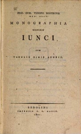 Monographia generis iunci