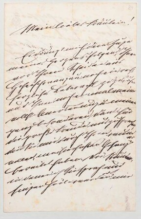 Ludwig II. von Bayern (1845 - 1886) Autographen: Brief von Ludwig II. an Josefine Schefzky - BSB Autogr.Cim. Ludwig .84