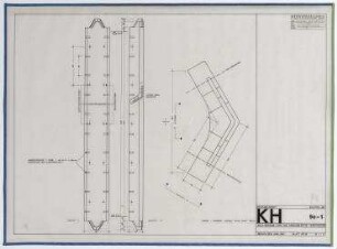 Forschungsprojekt Kunststoffhäuser (nicht realisiert) – K1, Bauteile 90, Stützenelement: Ansichten, Schnitt