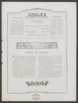 La nota : Opera ad portas