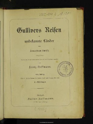Gullivers Reisen in unbekannte Länder