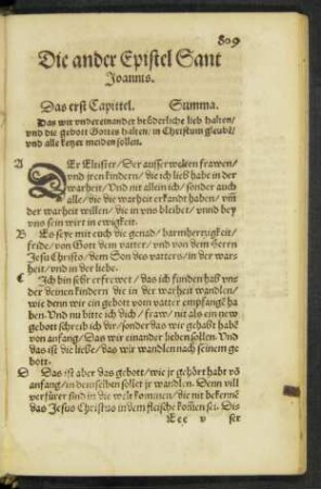 Die ander Epistel Sant Joannis.