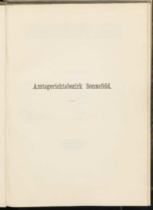 Amtsgerichtsbezirk Sonnefeld.
