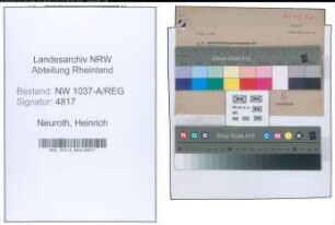 Entnazifizierung Heinrich Neuroth , geb. 00.00.0000 (Rechnungsfuehrer)