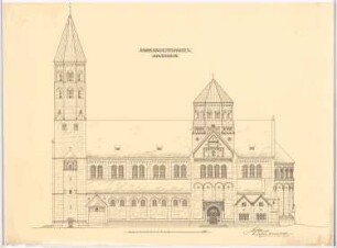 Kirche, Haren/Ems: Seitenansicht (1:100)