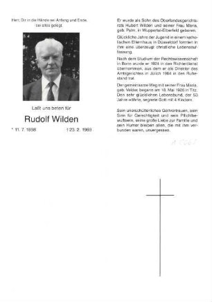 Wilden, Rudolf