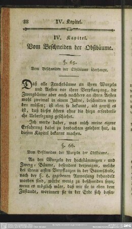 IV. Kapitel. Vom Beschneiden der Obstbäume