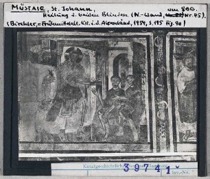 Müstair, St. Johann: Nordwand, Heilung der beiden Blinden