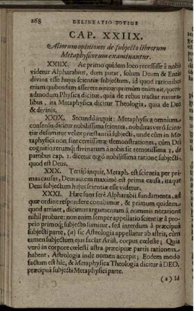 Cap. XXIIX. Aliorum opiniones de subjecto librorum Metaphysicorum examinantur.