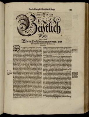 Das erste Concilium Ist das Consistorium