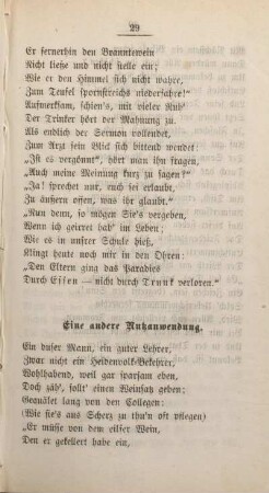 Eine andere Nutzanwendung.