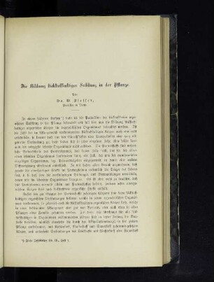 Die Bildung stickstoffhaltiger Substanz in der Pflanze.