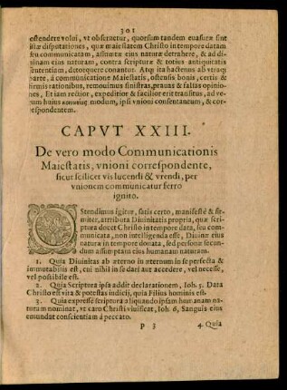 Caput XXIII. De vero modo Communicationis Maiestatis, unioni correspondente ...