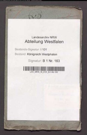 Niederlassung des Juden Schönwald zu Willebadessen