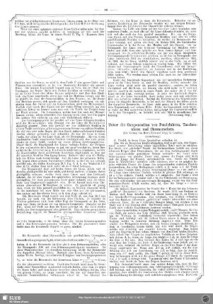 Ueber die Compensation von Pendeluhren, Taschenuhren und Chronometern (Fortsetzung)