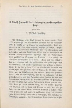 71-115 Dr. Adolf Harnacks Untersuchungen zur Evangelienfrage
