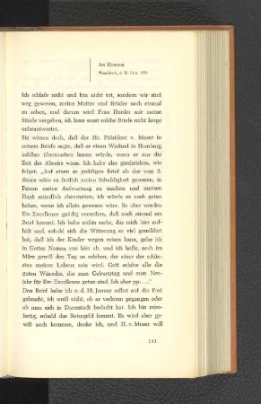 An Herder Wandsbeck, den 28. Februar 1776