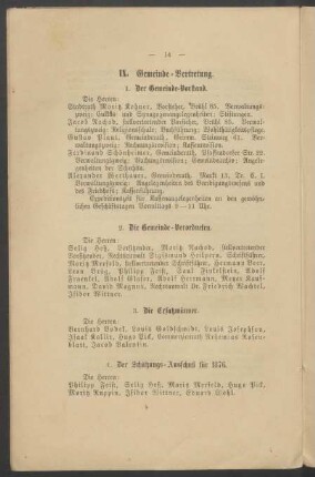 IX. Gemeinde-Vertretung