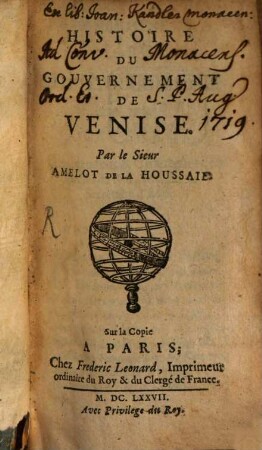 Histoire Du Gouvernement De Venise