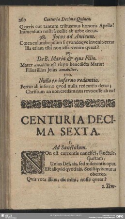 Centuria Decima Sexta