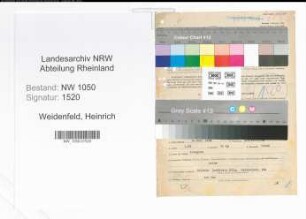 Entnazifizierung Heinrich Weidenfeld , geb. 30.12.1898 (Arzt)