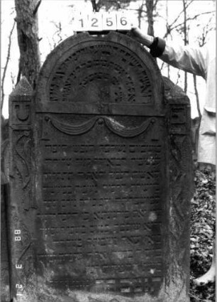 Grabstein 1256 (Index: 99903178) Material: Sandstein Maße HxBxT: 166x102x12 cm Besonderheit: kulturhistorisch wertvoll / künstl.-formale Gründe: Grabstein 1256