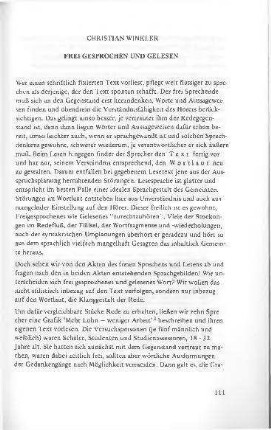 Frei gesprochen und gelesen