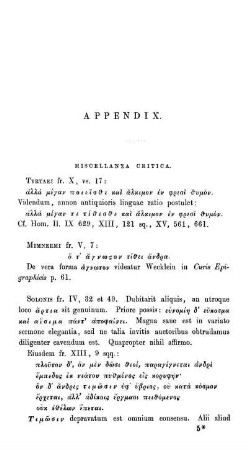 Miscellanea Critica In Lyricos Graecos