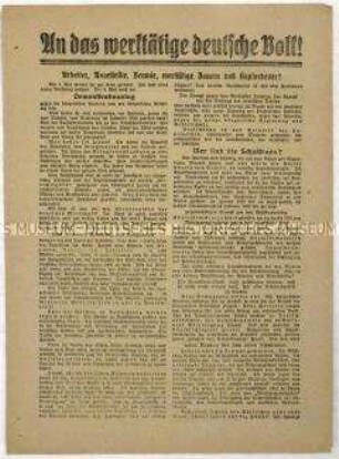 Aufruf der KPD zur Reichstagswahl am 4. Mai 1924
