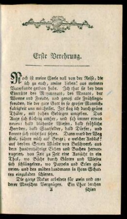 Erste Verehrung