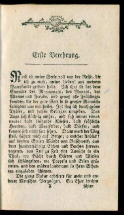 Erste Verehrung