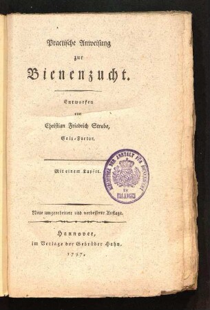 Practische Anweisung zur Bienenzucht