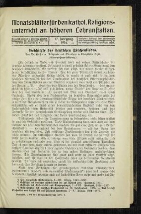 Geschichte des deutschen Kirchenliedes