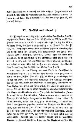 VI. Gefühl und Gemüth.