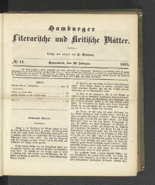 No. 14. 17. Februar 1855