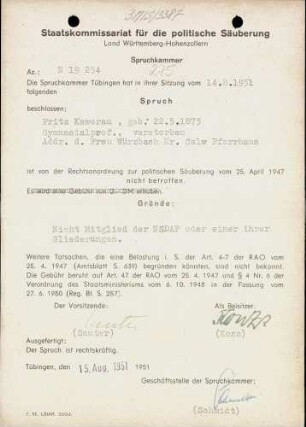 Kawerau, Fritz