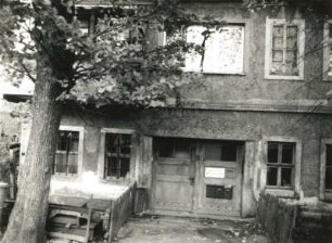 Dippoldiswalde, Altenberger Straße 18. Wohnhaus mit Gewerberäumen, Hofseite