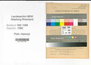 Entnazifizierung Heinrich Poth , geb. 26.05.1911 (Brandmeister)