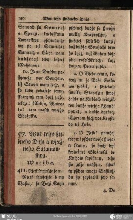 57. Wot teho ßudneho Dnja a wjecżneho Satamanstwa