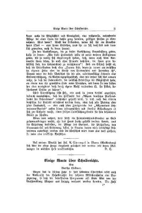 Einige Worte über Schulberichte