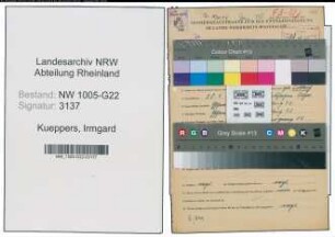 Entnazifizierung Irmgard Kueppers , geb. 28.04.1918 (Geschaeftsinhaberin)