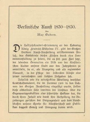 Berlinische Kunst 1830-1850