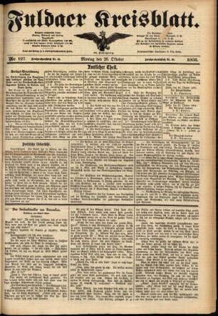 Ausgabe vom Montag, den 26. Oktober 1903.