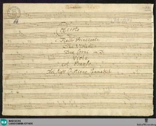 Concertos - Mus. Hs. 66 : fl, orch; D; GroF 690
